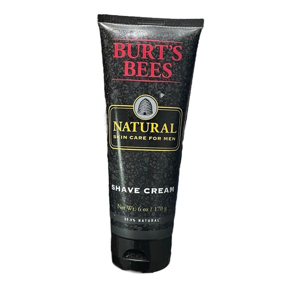 Burts Bees Natural Skin Care for Men Shave Cream 6oz New No Parabens/Phthalates - Picture 1 of 5